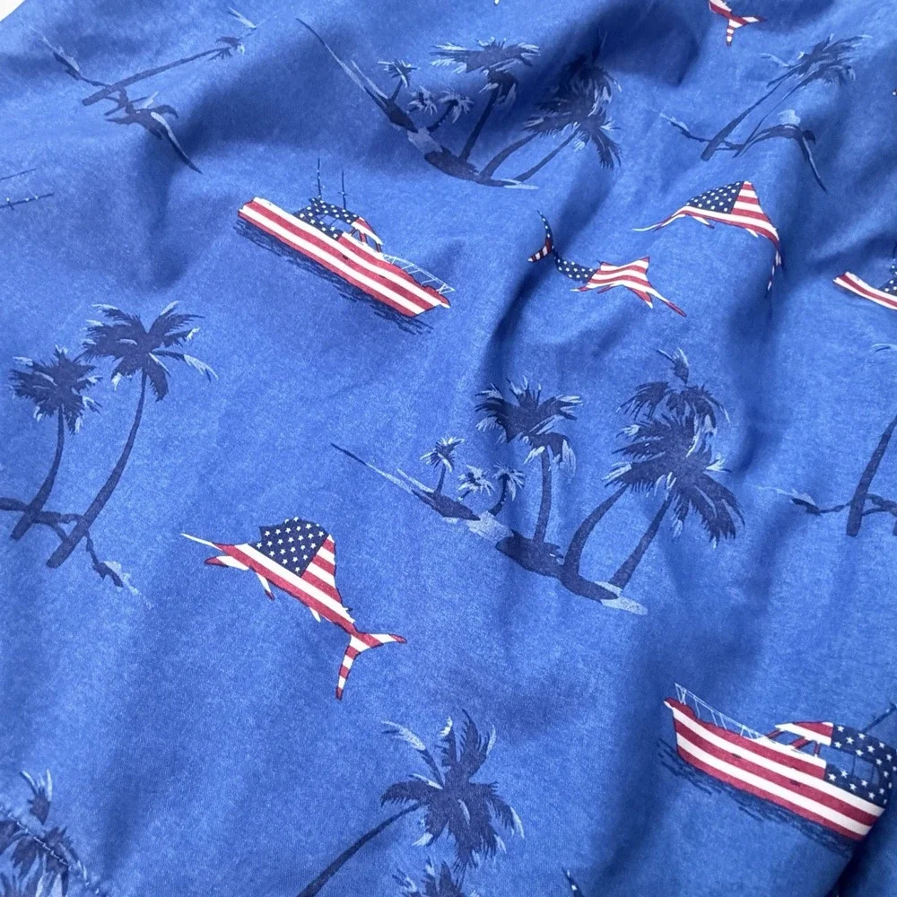 St John's Bay Men's 3XL Board Swim Short Board American Flag Palm Beach Vacation